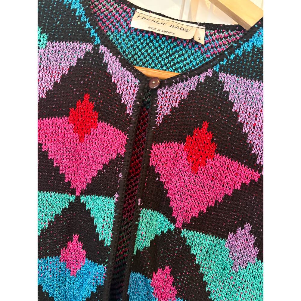French Rags Multi‎ Color Cardigan Size 3 - Picture 4 of 8